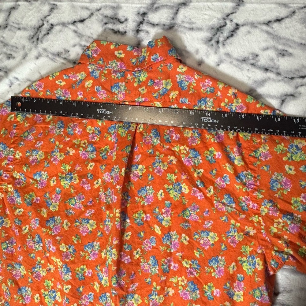 VTG 90s Polo Ralph Lauren Floral Button Up Shirt Spring Preppy Cottagecore S / M - Picture 10 of 11